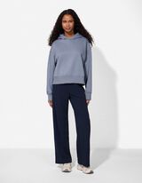 Hoodie - einfarbig - blau