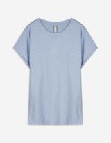 Shirt - Seitenschlitz - hellblau