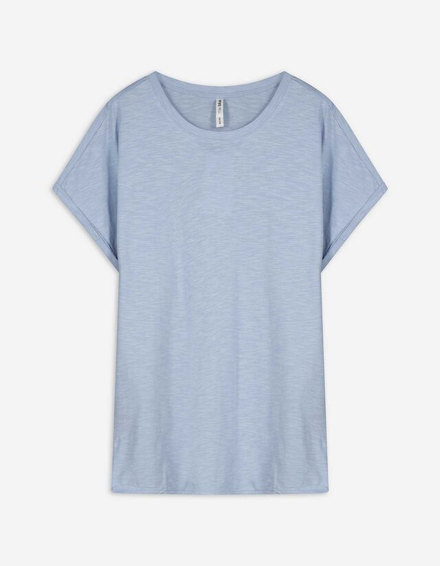 Shirt - Seitenschlitz - hellblau