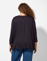 Palaidinė-marškiniai - Viskozės dalis - juodas