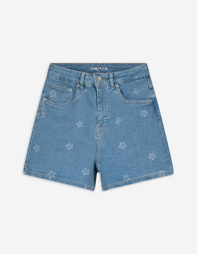 Shorts - Allover-Muster - blau