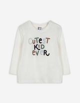 Langarmshirt - Print - weiß