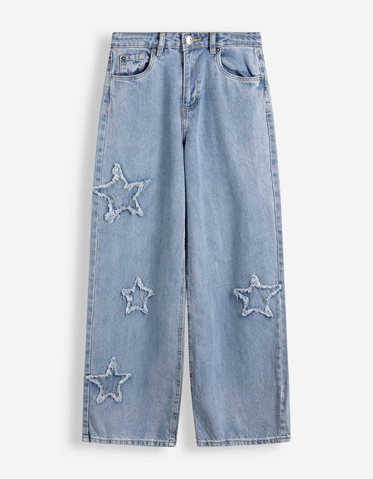 Jeans - Applikation - blau