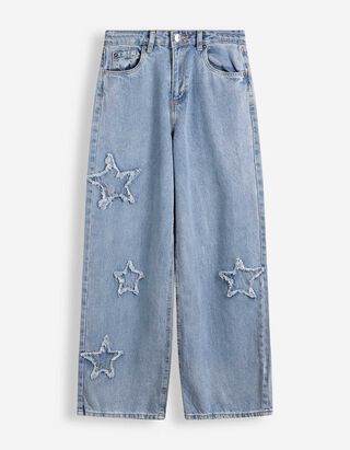 Jeans - Applikation - blau