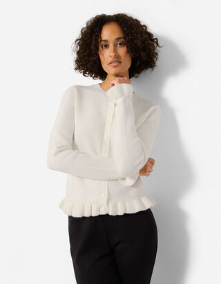 Cardigan - Knopfleiste - Off-White