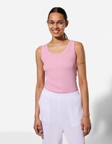 Top - Rippenstruktur - Rosa