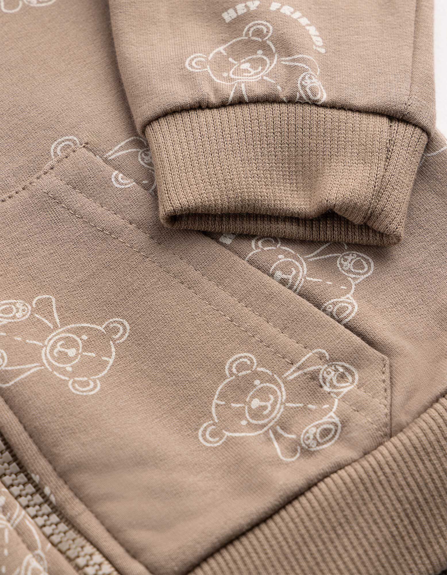 Sweatvest - Katoen - Taupe