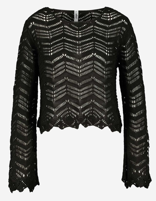 Damen Pullover mit Trompetenärmeln