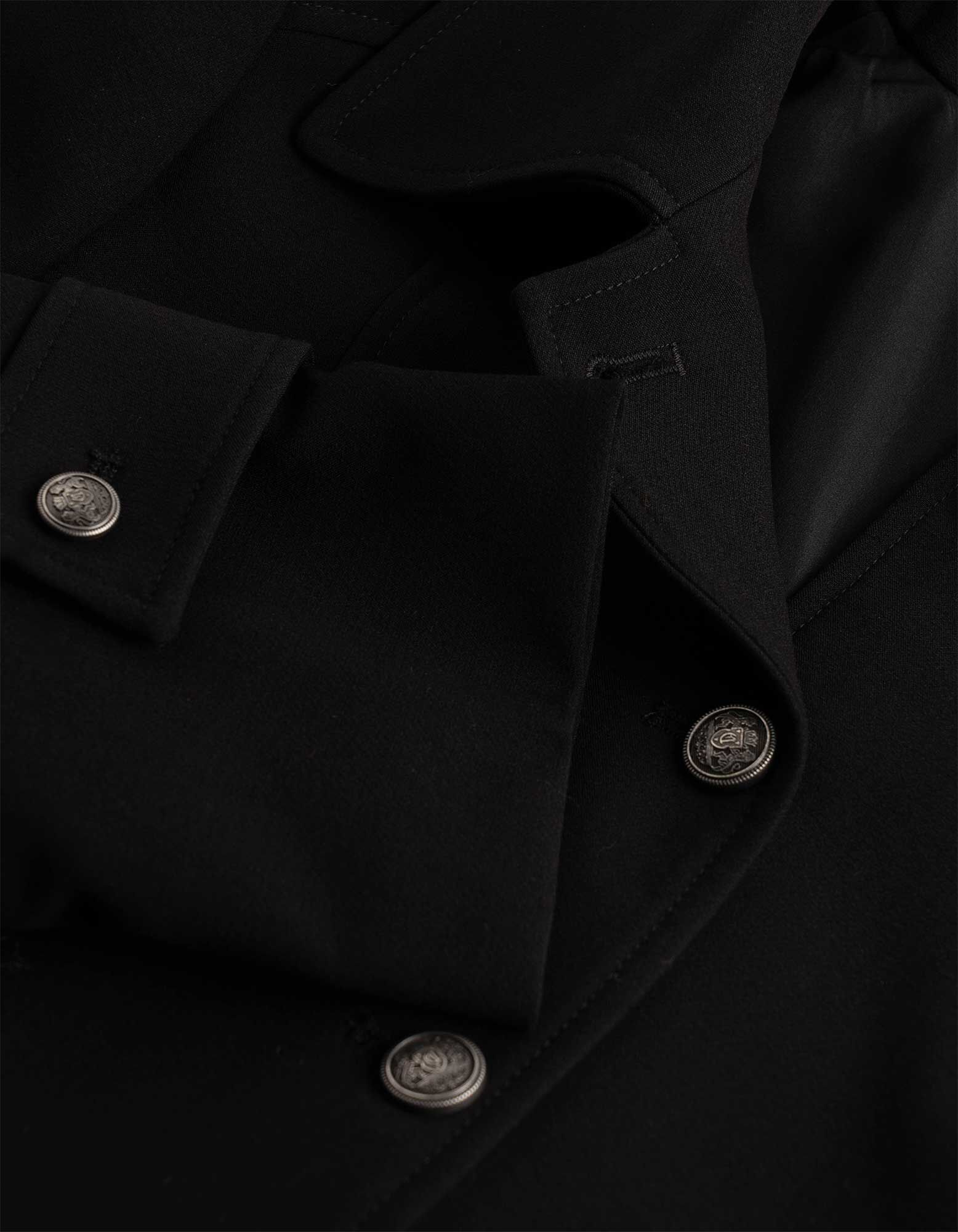 Jacke - Knopfleiste - Schwarz