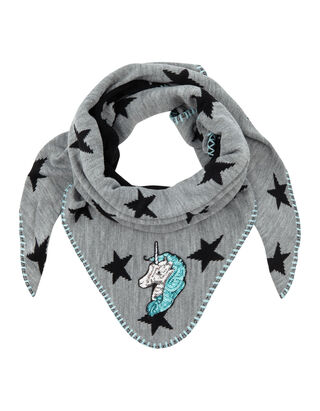 M&auml;dchen Triangle-Schal mit Einhorn-Aufn&auml;her