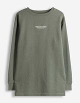 Mar&scaron;kinėliai ilgomis rankovėmis - &bdquo;Oversized&ldquo; stiliaus - tamsiai zalias