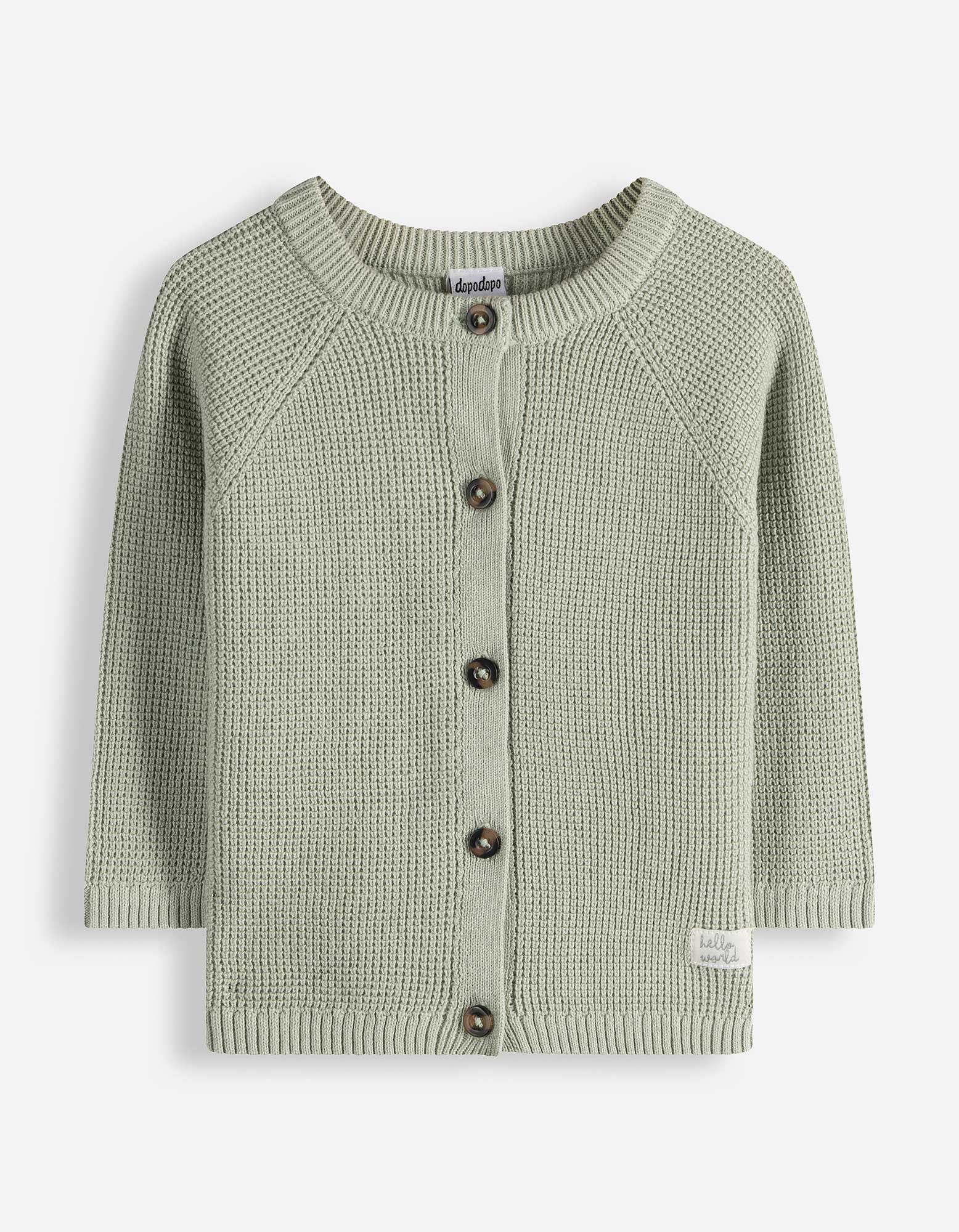 Strickjacke - Baumwolle - t&uuml;rkis