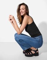 Top - Geribde structuur - lichtgrijs