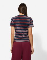 T-shirt - Strepen - donkerblauw