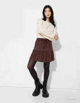 Gonna - Imitazione di camoscio - marrone scuro