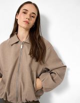 Blouson - Woll-Optik - Beige