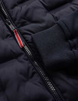 Sweatjacke - Material-Mix - dunkelblau