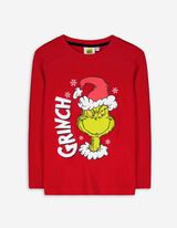koszulka z długim rękawem - Grinch - ciemny czerwony