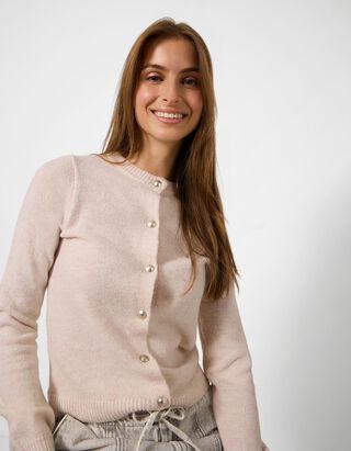 Cardigan - Knopfleiste - Beige