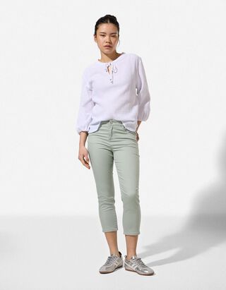 Caprihose - Twill - t&uuml;rkis