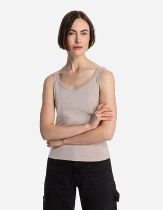 Top - Basic - dunkelbeige Top - Basic - dunkelbeige