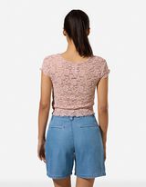 T-Shirt - Muschelsaum - Rosa