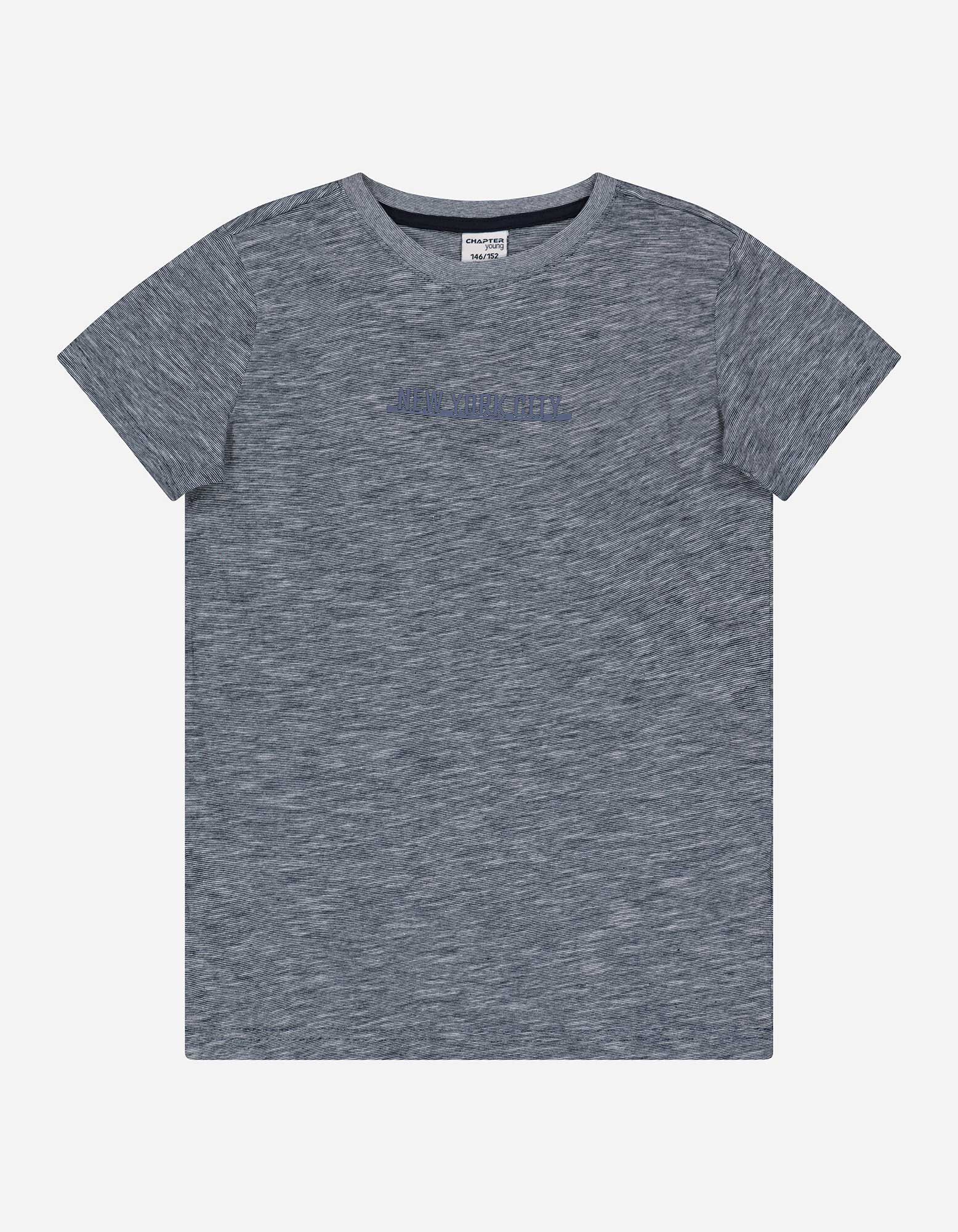T-shirt - Tekstprint - donkerblauw