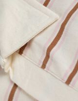 Pololangarmshirt - Streifen - weiß