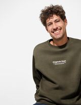 Sweatshirt - Ronde hals - donkergroen