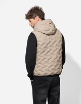 Weste - Kapuze - hellbraun