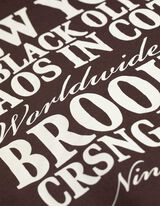 Trikotažinis megztinis - Nugaros raštas - tamsiai rudas