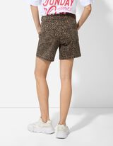 Pantaloncini - Motivo leopardato - marrone chiaro