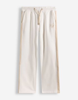 Joggingbroek - Contraststrepen - wit