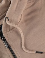 Sweatjacke - Kapuze mit Tunnelzug - hellbraun