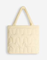 Schultertasche - Wattierung - hellgelb