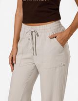 Hose - Leinen-Mix - Braun