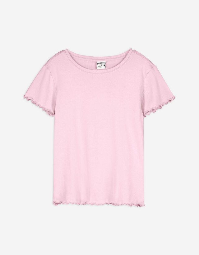 T-shirt - A costine - rosa