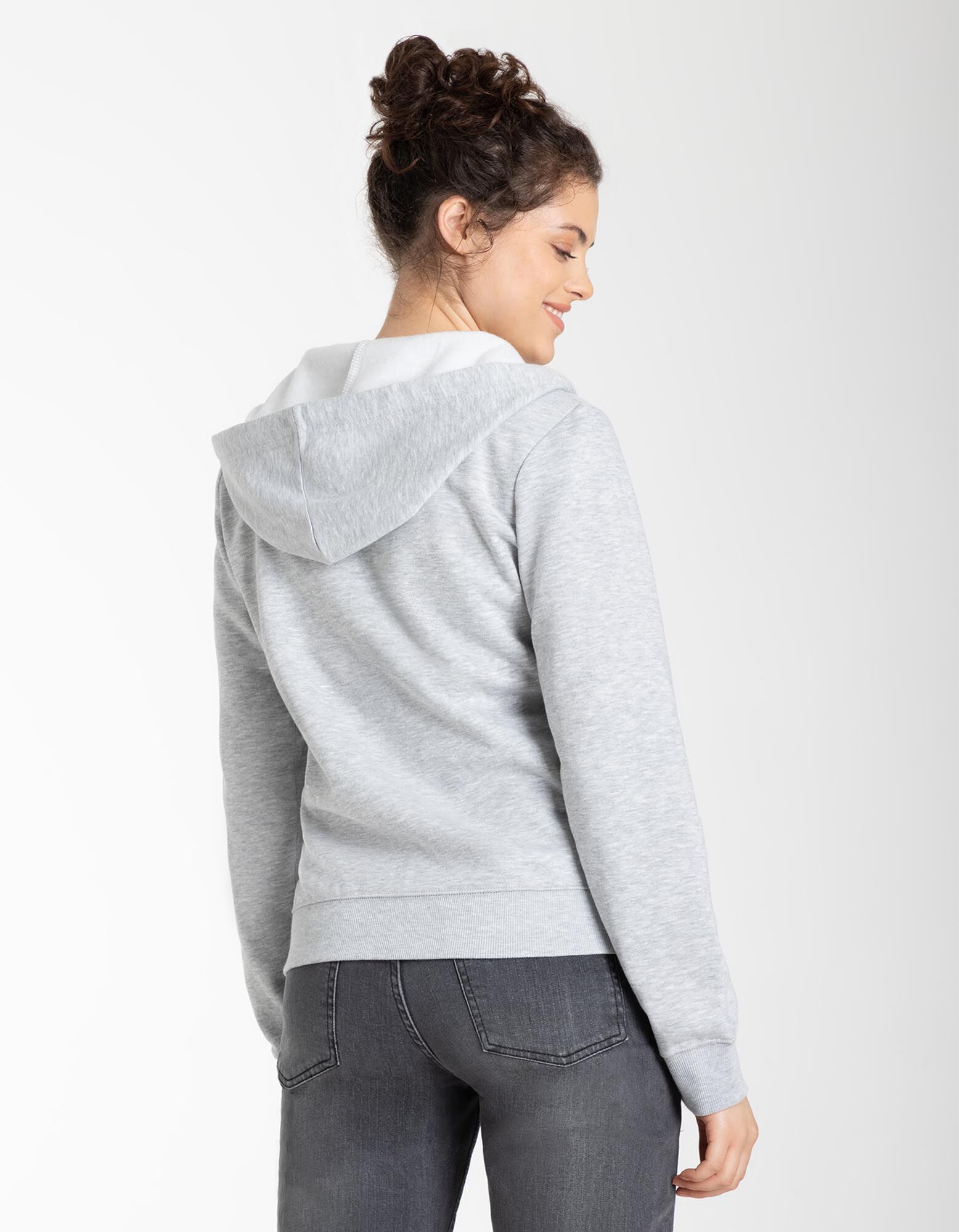 Felpa aperta - Cappuccio - grigio - Takko Fashion