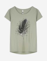 T-Shirt - Glitzerprint - grün