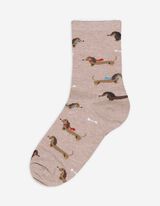 Socken - Allover-Muster - beige