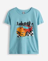 T-Shirt - Frontprint - hellblau