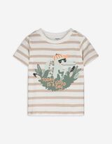 T-shirt - Stampa frontale - beige