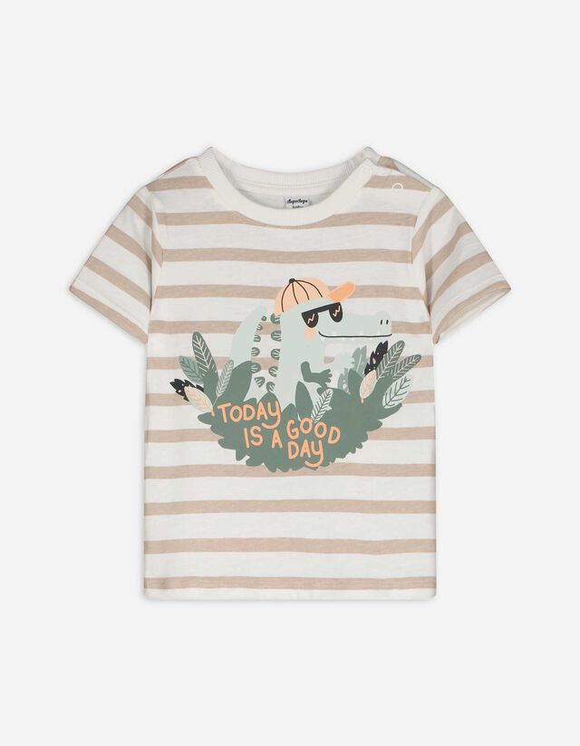 T-shirt - Stampa frontale - beige