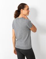 Strickshirt - Kaschmir - grau