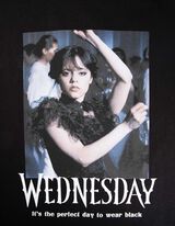 Marškinėliai - Wednesday - juodas