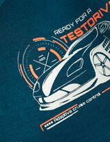 Bluză de trening - Imprimare spate - Albastru inchis