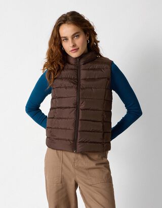 Steppweste - Regular Fit - Dunkelbraun
