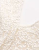 T-Shirt - Spitze - wei&szlig;