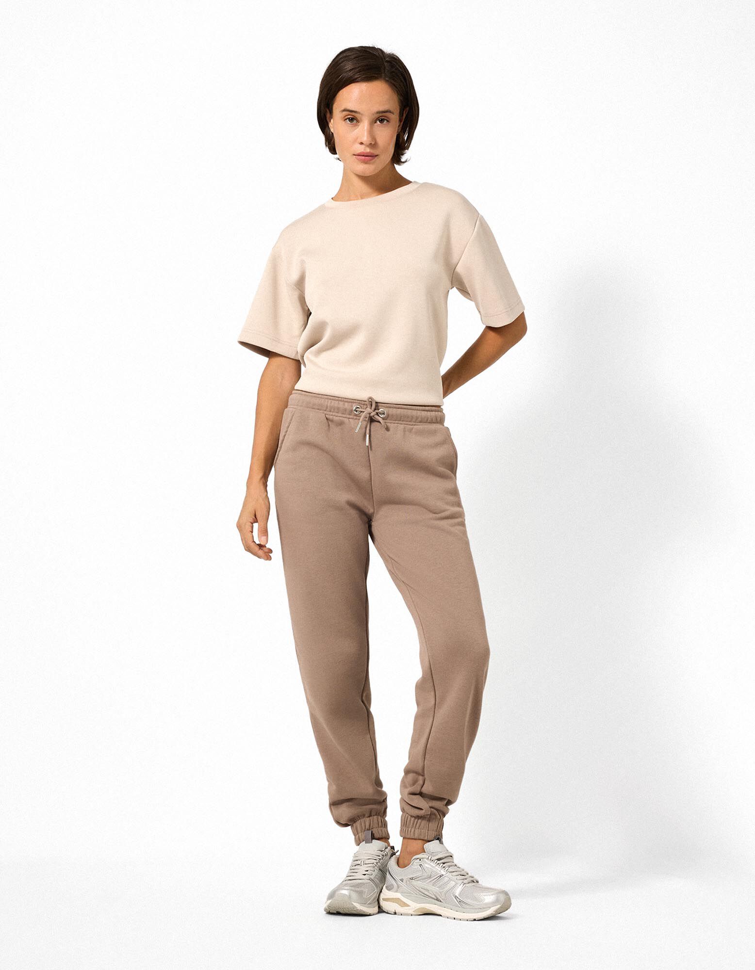Jogginghose - Relaxed Fit - Beige