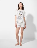 Pigiama completo (maglia + pantaloni) - Snoopy - bianco
